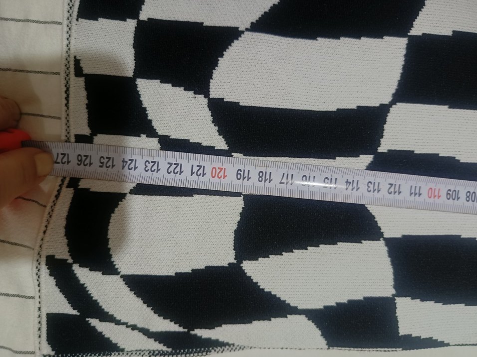 Uzun Kollu Piliseli Desenli Gri Elbise - Görsel 3