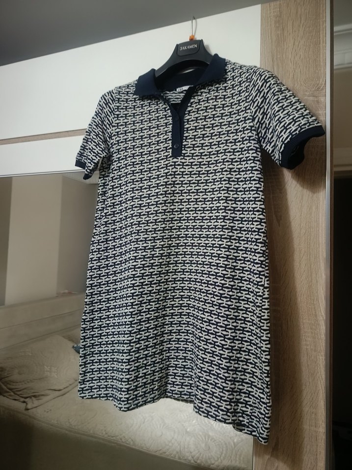 Desenli triko elbise - Görsel 2