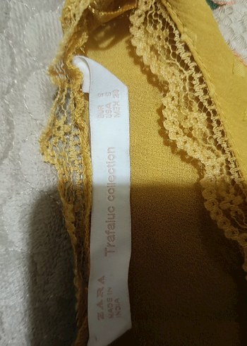 Nakışlı Sarı Bohem Bluz - Görsel 2