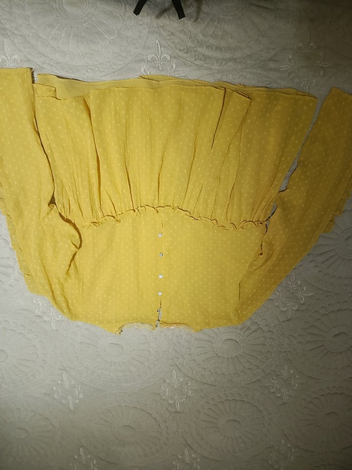 Nakışlı Sarı Bohem Bluz - Görsel 3