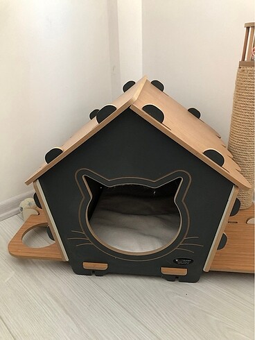 Ahşap kedi evi - Görsel 2
