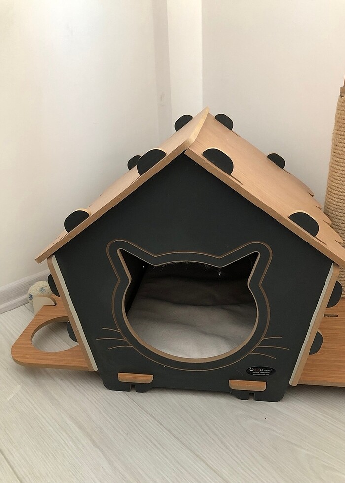 Ahşap kedi evi - Görsel 2