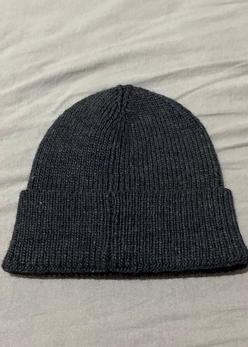 Gri Kadın Örgü Yün Bere - Görsel 2