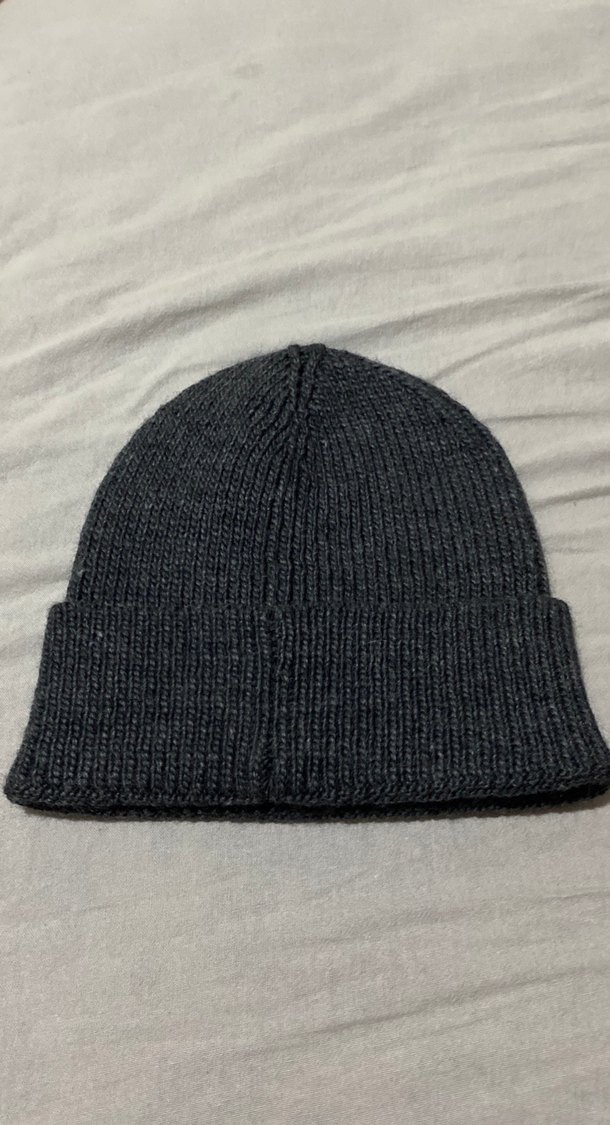 Gri Kadın Örgü Yün Bere - Görsel 2