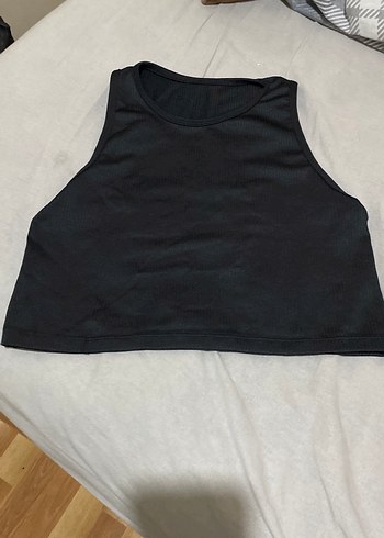 Siyah Kolsuz Crop Top - Görsel 2