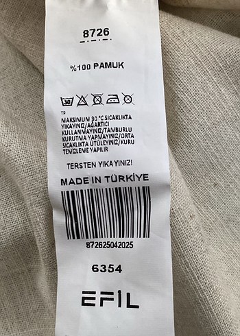 l Beden Bej Keten Kısa Kollu Kadın Gömlek