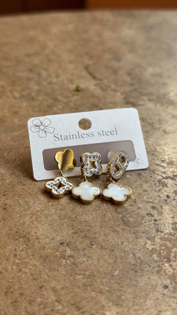 6lı Küpe Seti - Paslanmaz Çelik - Görsel 4