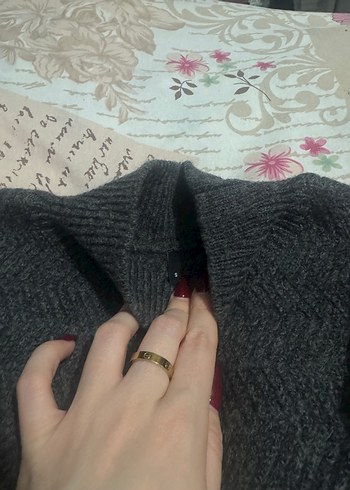 Gri Balıkçı Yaka Örgü Kadın Kazak - Görsel 3