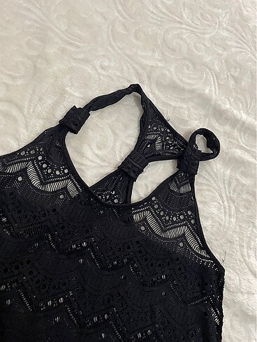 Dantelli kimino elbise - Görsel 9