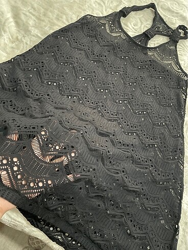 Dantelli kimino elbise - Görsel 8