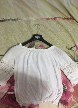 m Beden beyaz Renk sateen yazlık bluz