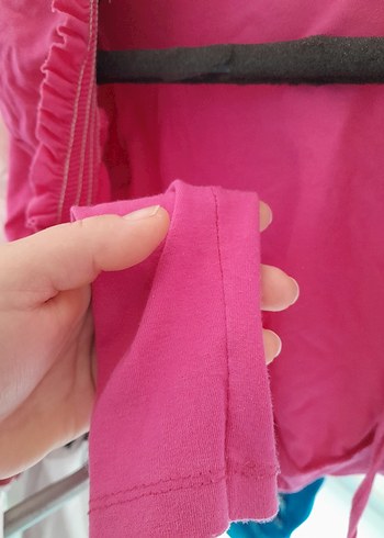 Kız Çocuk Pembe Fırfırlı Bolero - Görsel 2