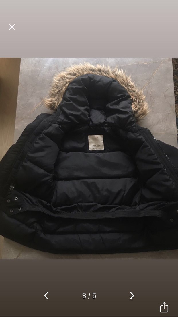 Zara Siyah Erkek Çocuk Mont - Görsel 3