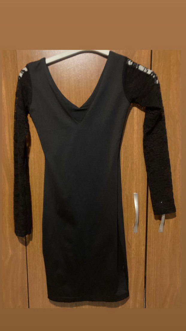 Dantel Kollu Siyah Midi Gotik Elbise - Görsel 4