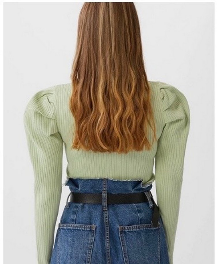 Düğmeli V Yaka Mini Hırka - Görsel 2