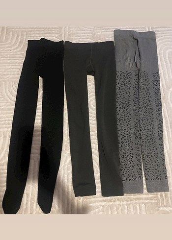 Gri ve Siyah Kadın Taytlar, 3 adet - Görsel 2