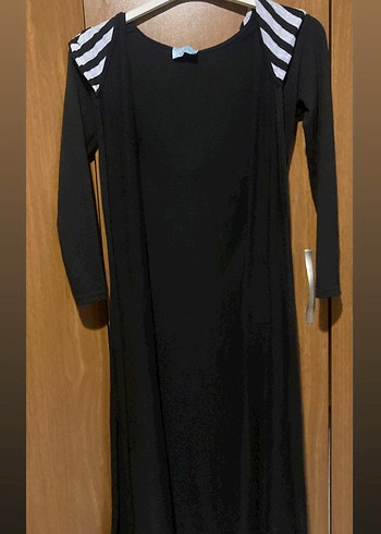 Siyah Uzun Denim Kadın hırka - Görsel 2