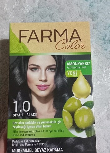 Farmasi amonyaksız saç boyası 1.0 siyah