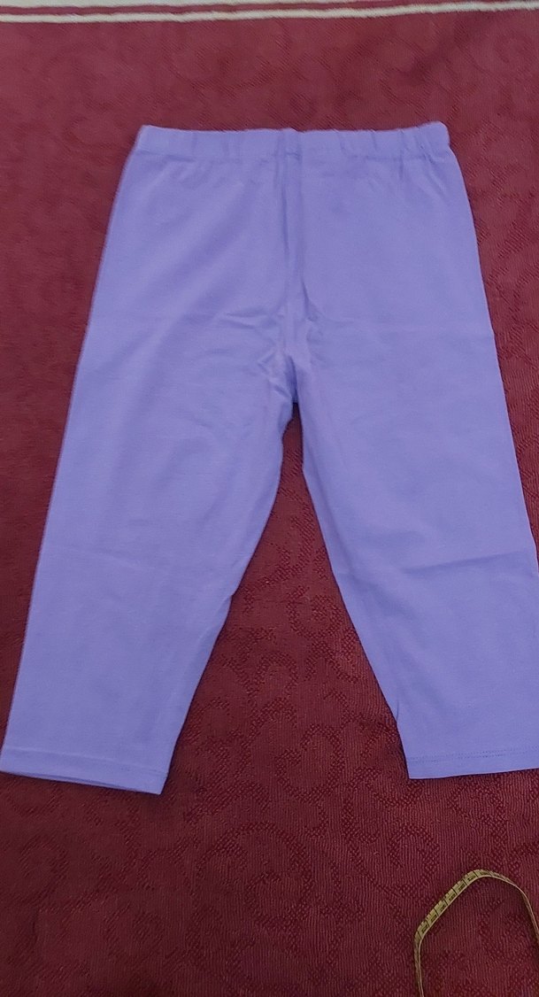 Kız Çocuk Mor Düz Tayt - Görsel 5