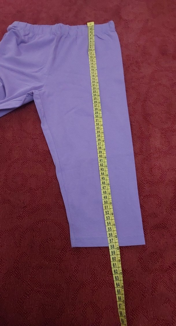 Kız Çocuk Mor Düz Tayt - Görsel 2