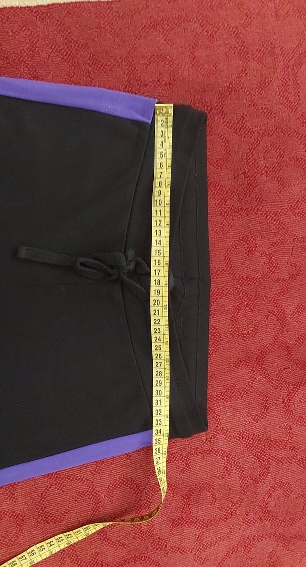 Mor Şeritli Siyah tayt - Görsel 4