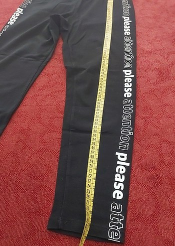 Siyah Baskılı Elastik Kadın Tayt - Görsel 2