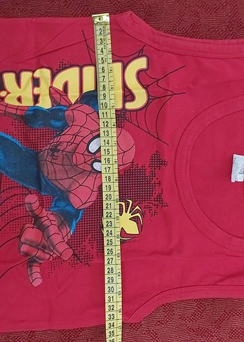 Renkli Baskılı kirmizi Çocuk Atlet - Görsel 3