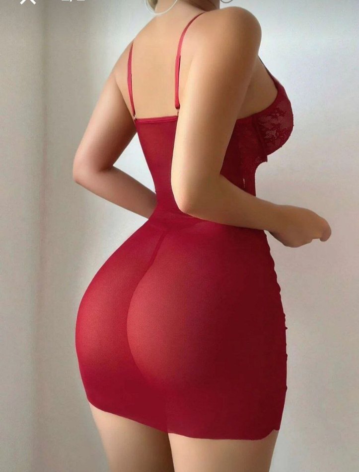 Kırmızı Ekose Desenli Midi Kadın İç Giyim - Görsel 3