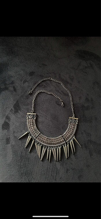 Goth Vintage Gümüş Kolye