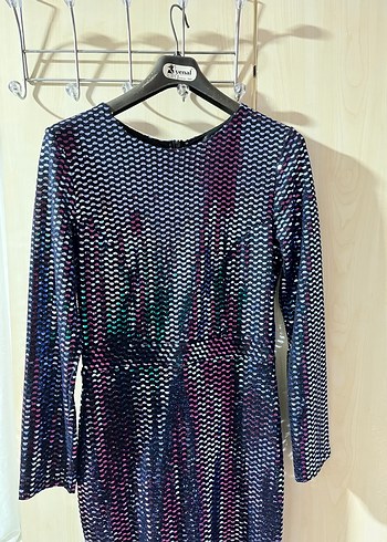 Kadın Uzun Payetli Gece Elbisesi - Görsel 5