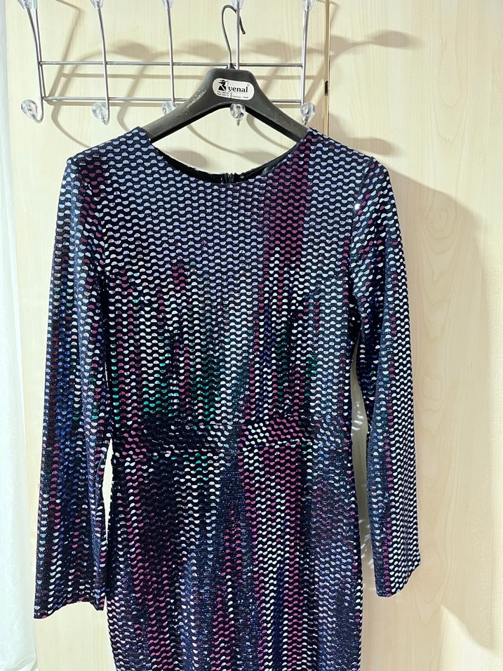 Kadın Uzun Payetli Gece Elbisesi - Görsel 5