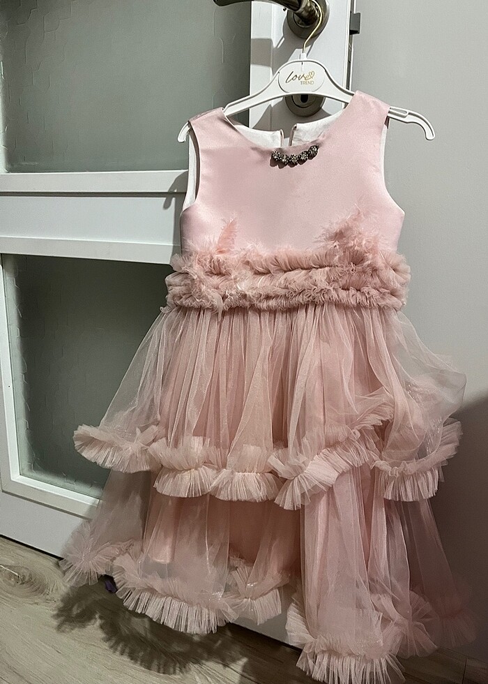 Kız çocuk tüllü elbise 6,7 yaş bir kere giyildi - Görsel 2