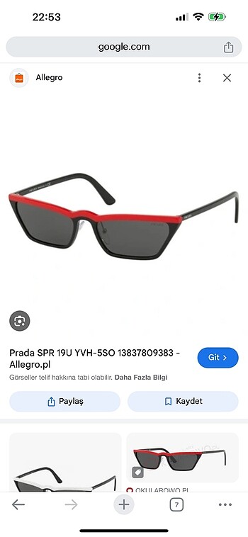Orjinal prada gözlük