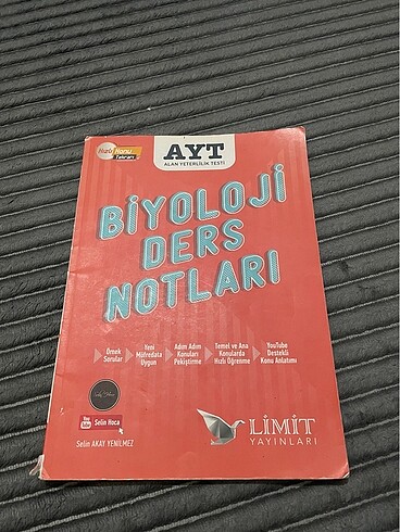 ayt biyoloji selin hoca ders notları limit yayınları