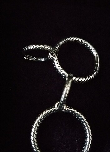 Pandora charm uyumlu gümüş küpe