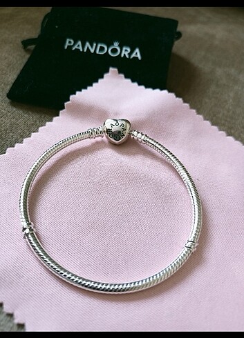 Pandora kalp klips bileklik 17 18 cm 