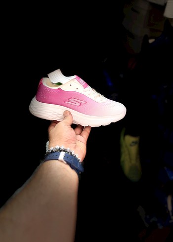 38 Beden Skechers Pembe Beyaz Bağcıklı Spor Ayakkabı MARKA TEMSİLİDİR
