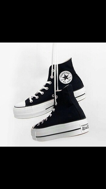 38 Beden siyah Renk CONVERSE PLATFORM
