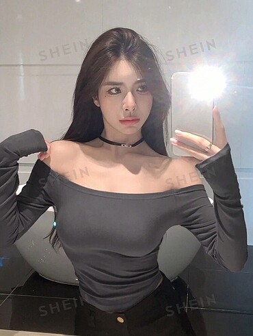 Sheinside shein uzun kollu bluz