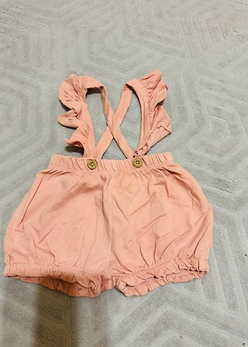 Pembe Bebek Kız Tulum Fırfırlı