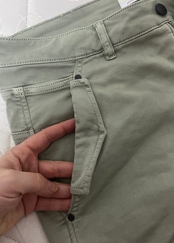 Gri Kadın Fermuarlı Rahat Kesim Pantolon - Görsel 2