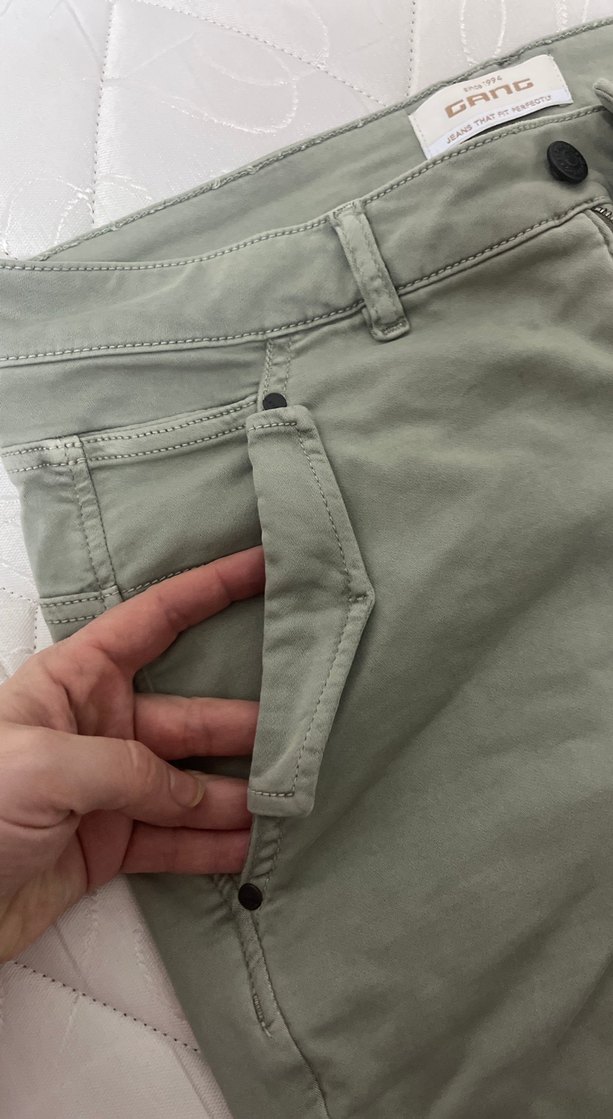 Gri Kadın Fermuarlı Rahat Kesim Pantolon - Görsel 2