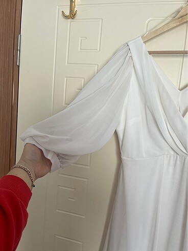 Beyaz Çekim elbisesi - Görsel 4