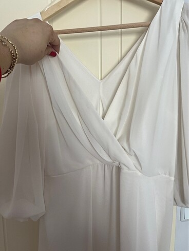 Beyaz Çekim elbisesi - Görsel 5