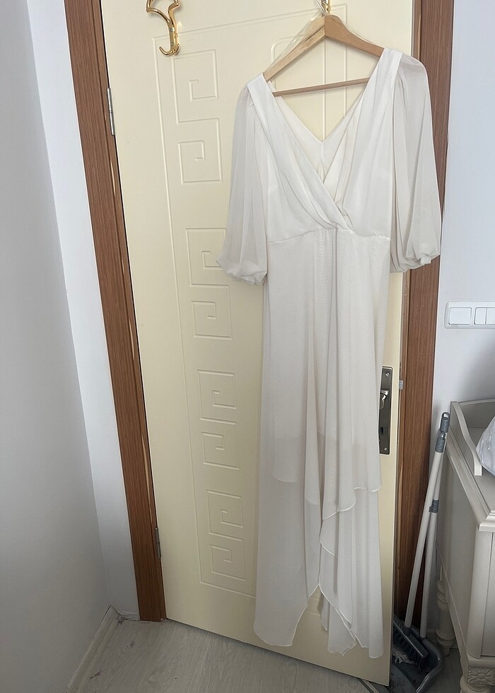 Beyaz Çekim elbisesi - Görsel 2