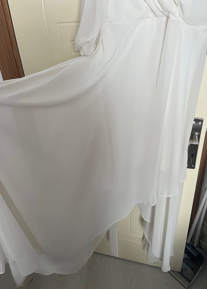 Beyaz Çekim elbisesi - Görsel 3