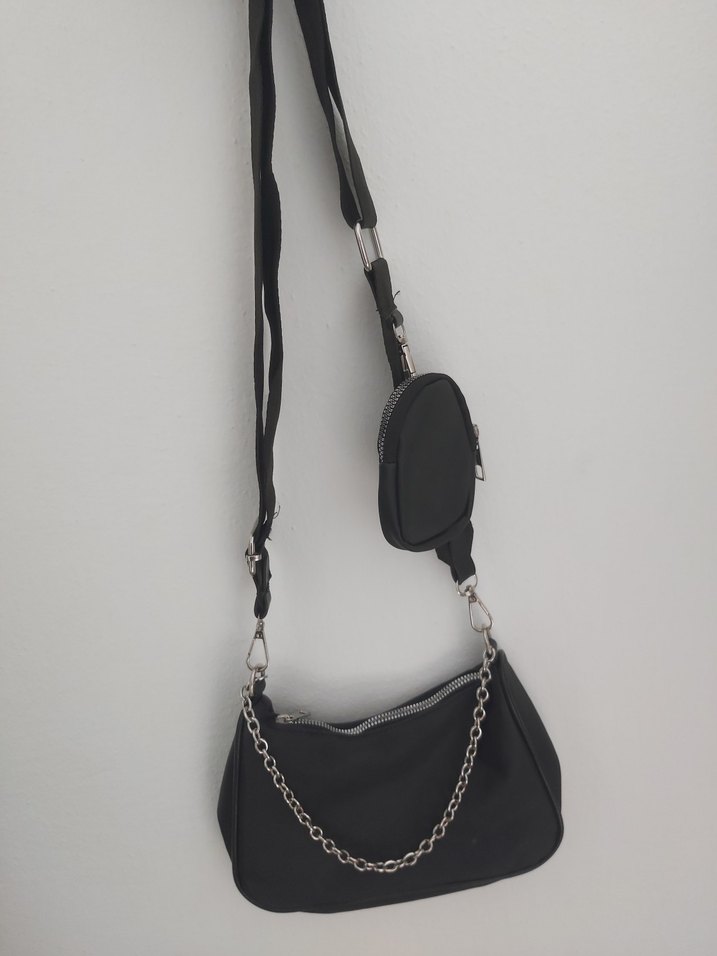 Zincir Detaylı Siyah çanta - Görsel 2