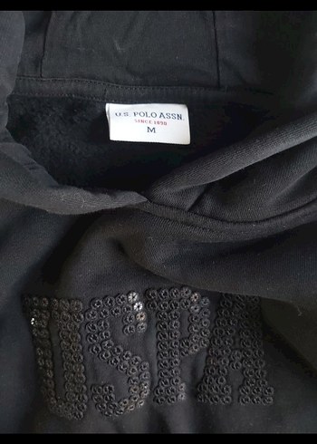 Siyah Kapüşonlu Kadın Sweatshirt - Görsel 3