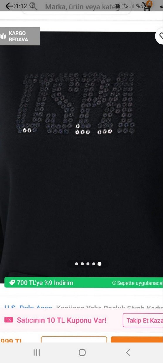 Siyah Kapüşonlu Kadın Sweatshirt - Görsel 2