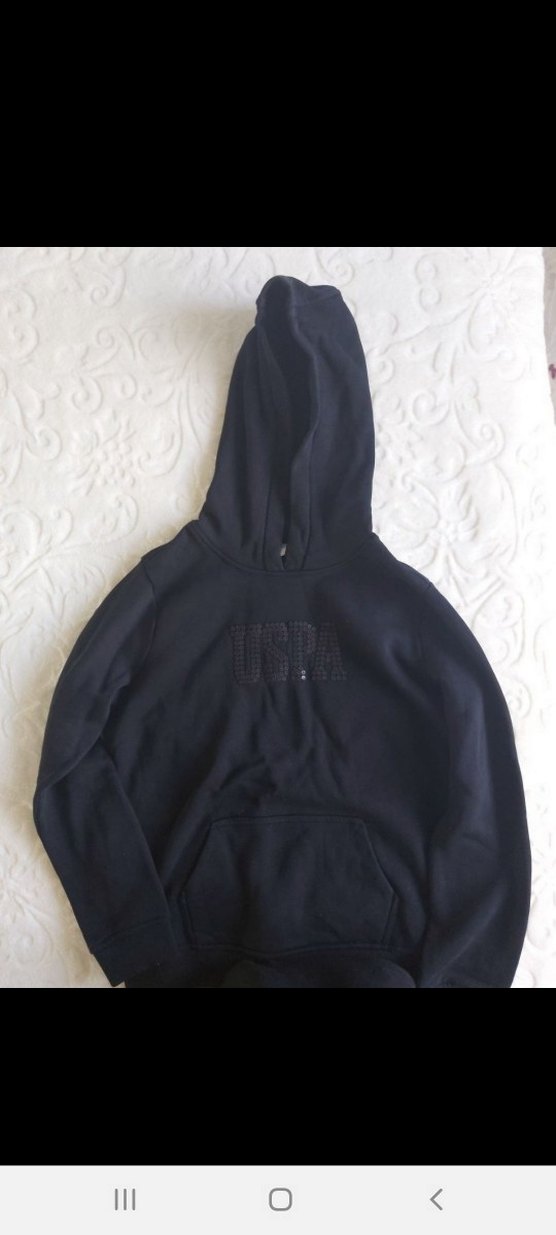 Siyah Kapüşonlu Kadın Sweatshirt - Görsel 4